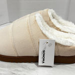 Sonoma  Goods For Life Corduroy Clog Slippers Cream Beige Size 7/8 Photo 0