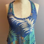 dELiA*s blue tropical racer back crop tank top Size XS Photo 0