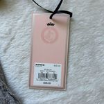 Juicy Couture  Silver Metallic Knit Top XS NWT Sparkly V-Neck Short Sleeve Photo 4