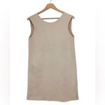 ZARA  Faux suede Cream Straight Fit Square Back Mini Dress Photo 5