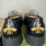 Gucci Cordovan Lux Womens Harald Horsebit 25mm Platform Loafers Size 34 1/2 Black Photo 5