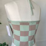 Mocha &Mint Checkered Halter Top Multiple Size M Photo 2