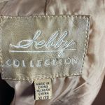 Sebby Faux Leather Moto Jacket XL Taupe Tan w/ Stretch Knit Sides Photo 6