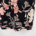 Nicole Miller  Original Dress Size Small Floral Short Sleeve Linen Blend Black Photo 9