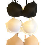 PINK - Victoria's Secret  Size 32D Set of 3 Wear Everywhere Lined T-Shirt Bra Photo 0