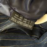 wilson's leather Vintage Wilson Leather Maxima Suede Navy Striped Pencil Pants Size 16 Photo 10