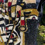 Vintage Musical Beaded Sequined Vest Ana Mori size M Black Size M Photo 13