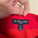 J. Crew Factory Red/Coral Pencil Skirt Knee Photo 5