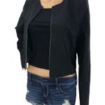 Patterson J. Kincaid PJK SMALL VINTAGE 90s Reversible ART TO WEAR Crop Jacket Blue Photo 3