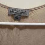 Joseph A . Beige Crochet Trim Boho Peasant Blouse Long Sleeve Top – Size M Photo 8