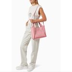 Stella McCartney Perforated Logo Faux Leather Medium Satchel Bag Pink NEW Photo 1