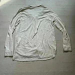 Mystree Anthropologie  Long Sleeve Beige Grey Heathered Lightweight Button Up Top Photo 5