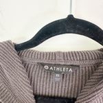 Athleta  | Cotton Silk Blend Rest Day Hoodie Knit Lounge Sweater in‎ Grey Photo 4