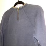 J.Crew Woven Ruffleneck Pullover Sweatshirt Women S Navy Ditsy Floral Preppy Photo 7