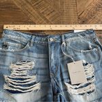 KanCan Distressed MidRise Denim Cut Off Shorts KC8377M Size 11/29 NWT Blue Photo 7