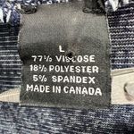 Saks 5th Avenue Saks Fifth Avenue Knit Top Women L Blue Gray Geometric Print Viscose Blend Shirt Photo 9