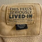 American Eagle  Funday Graphic Happiest Here Smiley Tan Sweatshirt - size XL Photo 7