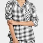 Auden Flannel Black & White Plaid Lounge Sleepwear Set Size L Photo 0