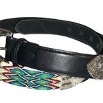 Tony Lama  Black Leather Belt with southwest design! Photo 2