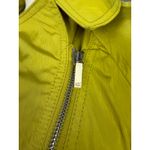 AK Anne Klein Chartreuse Belted Trench Coat XL Lightweight Modern Utility Yellow Photo 11