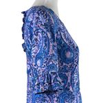 Lilly Pulitzer NEW Fiesta Stretch Dress Purple Iris Ruffle Sleeves Women Size 2 Photo 6