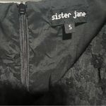 Sister Jane Black Jacquard Puff Sleeve Bubble Skirt Mini Dress Photo 3