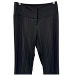 Cache  Women's Black Satin Pinstripe‎ Pants Size 0 Dress Slacks Wide Waistband Photo 1
