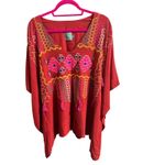 Judith March  Gypsy Knot Embroidered Poncho Top Womens M Boho Festival
Multicolor Photo 1
