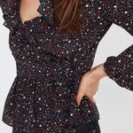 Madewell  Silk Ruffle-Hem Wrap Top in Starry Night Photo 1