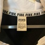 PINK - Victoria's Secret VS PINK‎ Victoria's Secret Black White Pullover 1/4 Zip Sweatshirt Size Small Photo 2