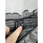 VERO MODA  Vida Extra Cropped Top Women Small White Black Ruffle‎ Smocked Photo 4