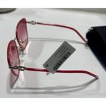 Furla 58mm Gradient Square Sunglasses Shiny Light Gold Red Photo 4