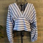 Banana Republic  cropped blousant sleeve stripped blouse Photo 0