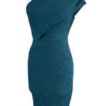 Elliatt Liberty Forest Green Teal One Shoulder Fitted Bodycon Dress size S Photo 0