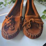 Minnetonka 402 Kitty Hardsole Brown Leather Moccasin Photo 2