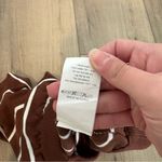 Striped Sweater Sweat Shorts brown white size small Photo 7