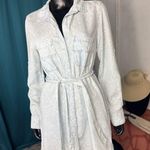Cloth & Stone Tencel Shirt Dress Size M Light Wash Blue Belted Casual Photo 0
