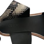 Vince  Mailin Snake Embossed Ankle Wrap Flat leather Sandal Sz 6.5 Statement Chic Photo 7