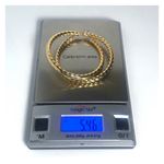 14KT Extra Large Lustrous Solid Yellow Gold Vintage High Polish Hoop Earrings Photo 9