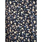 LL Bean Floral Button Up Shirt Size Medium Wrinkle Free Women's Navy Blue Photo 1