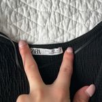 ZARA  black wrap vneck crop top Photo 3