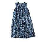 J Jill Love Linen Sleeveless‎ Pintuck Dress Small Pockets Blue Beachy Lagenlook Photo 2