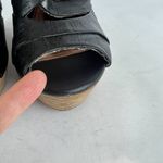 Seychelles  Sandals Womens 8.5 Black Leather Wedge Stacked‎ Heel Criss Cross Photo 7