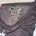 Chaser  black double lightening bolt t shirt size medium EDGY FEMININE Photo 2