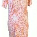 525 America BORN Pink Camo Knit Stretch Comfy Dress Short Sleeve Dress Barbie Photo 0