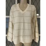 Worthington Polar Bear Gold Sweater Long Sleeve V-Neck Womens Size Medium Photo 1