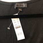 J.Crew Cropped Fine Rib Scoopneck Tank Top Cotton Blend Black L Photo 2