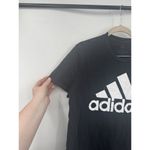 Adidas Logo Front Shirt Dress Women Medium Black Mini Athleisure Athletic Casual Photo 6