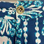 Lilly Pulitzer COCOANUT WALK CROP Pants Get In Line Indigo Jellyfish Size 4 EUC Photo 2