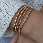 Anthropologie Gold filled 2 mm bead stacking bracelet Photo 0